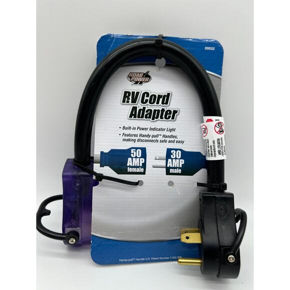 Road Power 09552 RV Cord Adapter 50 AMP Female 30 AMP Male NEW - Picture 1 of 12